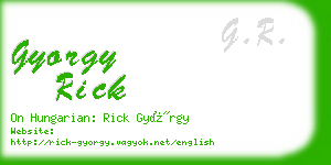 gyorgy rick business card